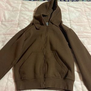 Size Small. Brown hoodie. Like new.